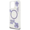 Etui Guess Resin Flowers MagSafe do      iPhone 16 Pro fioletowy